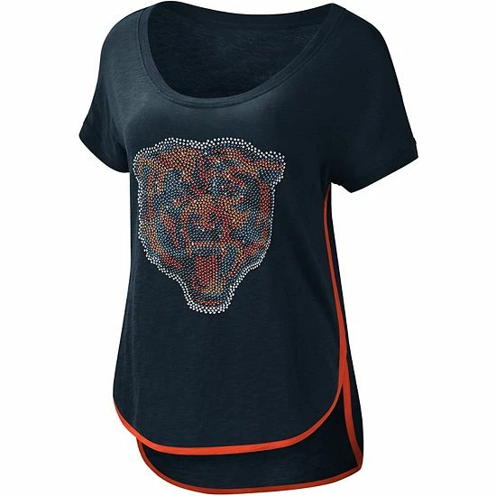 Women's G-III 4Her by Carl Banks Navy Chicago Bears Rookie Scoop Neck T-Shirt Women's G-III 4Her By Carl Banks Navy Chicago Bears Rookie Scoop Neck T-Shirt -G-III Sales Store unnamed file 5238