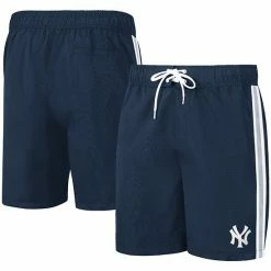 Men's G-III Sports By Carl Banks Navy New York Yankees Sand Beach Volley Swim Shorts