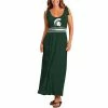 Women's G-III 4Her By Carl Banks Green Michigan State Spartans Game Over Scoop Neck Maxi Dress