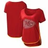 Women's G-III 4Her By Carl Banks Red Kansas City Chiefs Rookie Scoop Neck T-Shirt