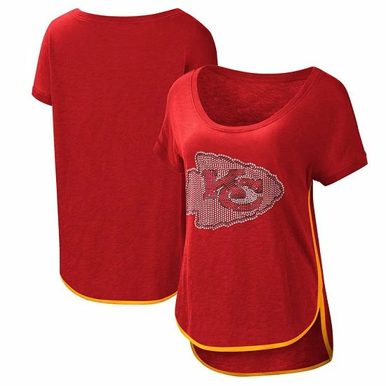 Women's G-III 4Her by Carl Banks Red Kansas City Chiefs Rookie Scoop Neck T-Shirt Women's G-III 4Her By Carl Banks Red Kansas City Chiefs Rookie Scoop Neck T-Shirt -G-III Sales Store unnamed file 5247