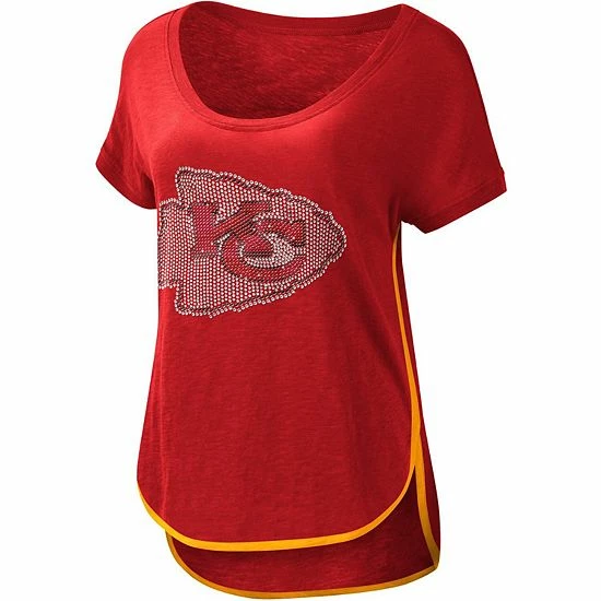 Women's G-III 4Her by Carl Banks Red Kansas City Chiefs Rookie Scoop Neck T-Shirt Women's G-III 4Her By Carl Banks Red Kansas City Chiefs Rookie Scoop Neck T-Shirt -G-III Sales Store unnamed file 5249