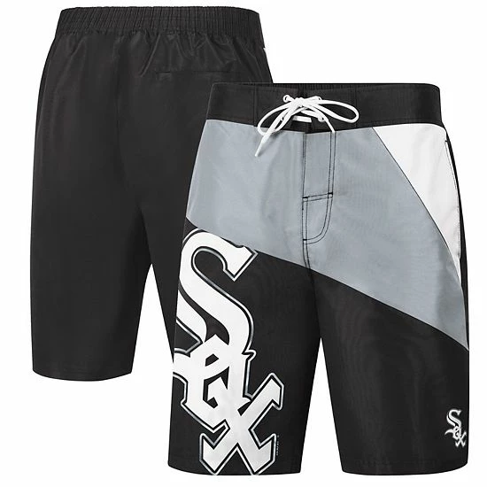 Men's G-III Sports By Carl Banks Black Chicago White Sox Wind Wave Swim Shorts 1 Men's G-III Sports By Carl Banks Black Chicago White Sox Wind Wave Swim Shorts
