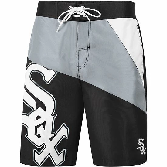 Men's G-III Sports By Carl Banks Black Chicago White Sox Wind Wave Swim Shorts 3 Men's G-III Sports By Carl Banks Black Chicago White Sox Wind Wave Swim Shorts - Image 3