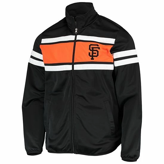 Men's G-III Sports by Carl Banks Black/Orange San Francisco Giants Power Pitcher Full-Zip Track Jacket Men's G-III Sports By Carl Banks Black/Orange San Francisco Giants Power Pitcher Full-Zip Track Jacket -G-III Sales Store unnamed file 5270
