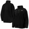 Women's G-III 4Her By Carl Banks Black Buffalo Bills Sherpa Quarter-Zip Jacket