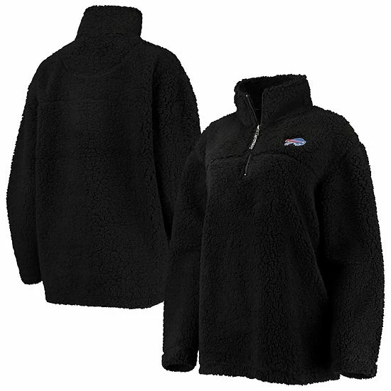 Women's G-III 4Her by Carl Banks Black Buffalo Bills Sherpa Quarter-Zip Jacket Women's G-III 4Her By Carl Banks Black Buffalo Bills Sherpa Quarter-Zip Jacket -G-III Sales Store unnamed file 5284