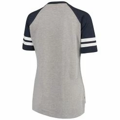 Women's G-III 4Her By Carl Banks Heathered Gray/Navy Minnesota Twins Goal Line V-Neck T-Shirt -G-III Sales Store unnamed file 554