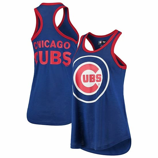 Women's G-III 4Her by Carl Banks Royal Chicago Cubs Team Logo Tater Racerback Tank Top Women's G-III 4Her By Carl Banks Royal Chicago Cubs Team Logo Tater Racerback Tank Top -G-III Sales Store unnamed file 557