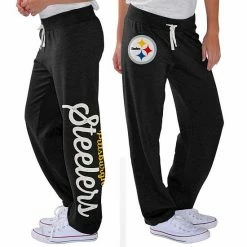 Women's G-III 4Her By Carl Banks Black Pittsburgh Steelers Scrimmage Fleece Pants