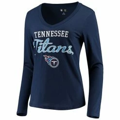 Women's G-III 4Her By Carl Banks Navy Tennessee Titans Post Season Long Sleeve V-Neck T-Shirt 2 Women's G-III 4Her By Carl Banks Navy Tennessee Titans Post Season Long Sleeve V-Neck T-Shirt -G-III Sales Store unnamed file 581