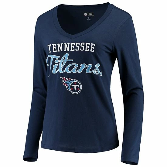 Women's G-III 4Her by Carl Banks Navy Tennessee Titans Post Season Long Sleeve V-Neck T-Shirt Women's G-III 4Her By Carl Banks Navy Tennessee Titans Post Season Long Sleeve V-Neck T-Shirt -G-III Sales Store unnamed file 581
