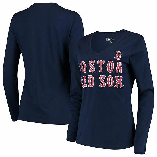 Women's G-III 4Her by Carl Banks Navy Boston Red Sox Post Season Long Sleeve T-Shirt Women's G-III 4Her By Carl Banks Navy Boston Red Sox Post Season Long Sleeve T-Shirt -G-III Sales Store unnamed file 597