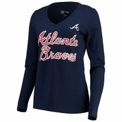 Women's G-III 4Her By Carl Banks Navy Atlanta Braves Post Season Long Sleeve T-Shirt 2 Women's G-III 4Her By Carl Banks Navy Atlanta Braves Post Season Long Sleeve T-Shirt -G-III Sales Store unnamed file 602