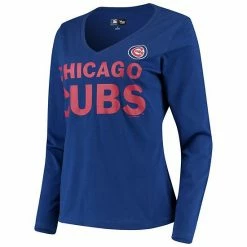 Women's G-III 4Her By Carl Banks Royal Chicago Cubs Post Season Long Sleeve T-Shirt -G-III Sales Store unnamed file 611