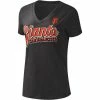 Women's G-III 4Her By Carl Banks Black San Francisco Giants First Place V-Neck T-Shirt