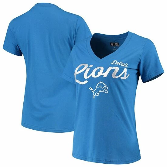 Women's G-III 4Her by Carl Banks Light Blue Detroit Lions Post Season V-Neck T-Shirt Women's G-III 4Her By Carl Banks Light Blue Detroit Lions Post Season V-Neck T-Shirt -G-III Sales Store unnamed file 639