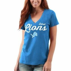 Women's G-III 4Her By Carl Banks Light Blue Detroit Lions Post Season V-Neck T-Shirt 4 Women's G-III 4Her By Carl Banks Light Blue Detroit Lions Post Season V-Neck T-Shirt -G-III Sales Store unnamed file 642