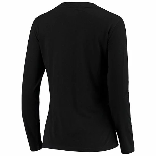 Women's G-III 4Her By Carl Banks Black New Orleans Saints Post Season Long Sleeve V-Neck T-Shirt 4 Women's G-III 4Her By Carl Banks Black New Orleans Saints Post Season Long Sleeve V-Neck T-Shirt - Image 4