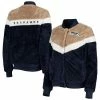 Women's G-III 4Her By Carl Banks College Navy/Cream Seattle Seahawks Riot Squad Sherpa Full-Snap Jacket