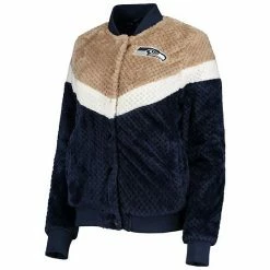 Women's G-III 4Her By Carl Banks College Navy/Cream Seattle Seahawks Riot Squad Sherpa Full-Snap Jacket 2 Women's G-III 4Her By Carl Banks College Navy/Cream Seattle Seahawks Riot Squad Sherpa Full-Snap Jacket -G-III Sales Store unnamed file 693