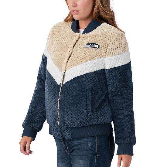Women's G-III 4Her by Carl Banks College Navy/Cream Seattle Seahawks Riot Squad Sherpa Full-Snap Jacket Women's G-III 4Her By Carl Banks College Navy/Cream Seattle Seahawks Riot Squad Sherpa Full-Snap Jacket -G-III Sales Store unnamed file 695
