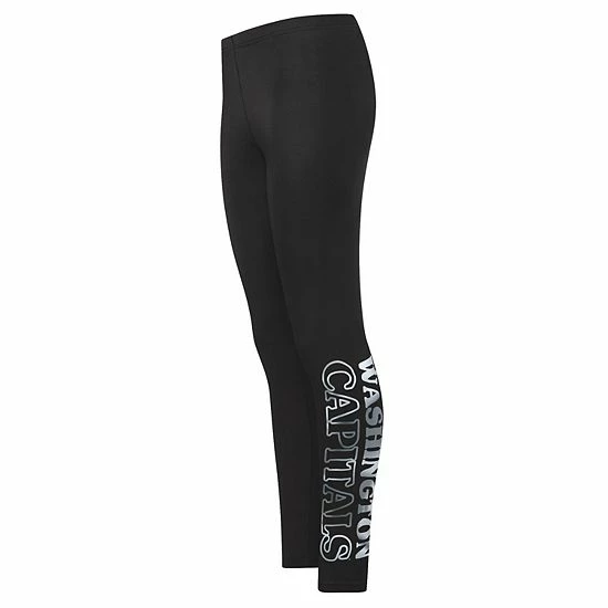 Women's G-III Sports By Carl Banks Black Washington Capitals Stadium Leggings 2 Women's G-III Sports By Carl Banks Black Washington Capitals Stadium Leggings - Image 2