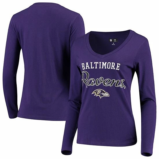 Women's G-III 4Her by Carl Banks Purple Baltimore Ravens Post Season Long Sleeve V-Neck T-Shirt Women's G-III 4Her By Carl Banks Purple Baltimore Ravens Post Season Long Sleeve V-Neck T-Shirt -G-III Sales Store unnamed file 721