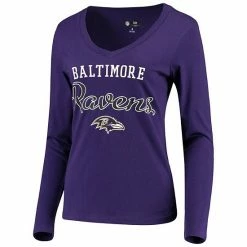 Women's G-III 4Her By Carl Banks Purple Baltimore Ravens Post Season Long Sleeve V-Neck T-Shirt 2 Women's G-III 4Her By Carl Banks Purple Baltimore Ravens Post Season Long Sleeve V-Neck T-Shirt -G-III Sales Store unnamed file 722