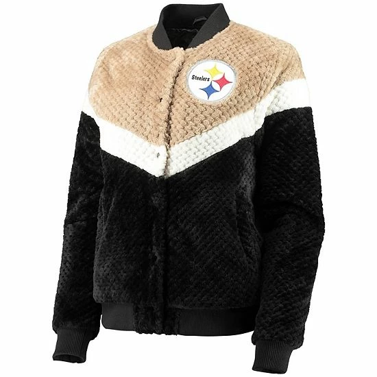 Women's G-III 4Her by Carl Banks Black/Cream Pittsburgh Steelers Riot Squad Sherpa Full-Snap Jacket Women's G-III 4Her By Carl Banks Black/Cream Pittsburgh Steelers Riot Squad Sherpa Full-Snap Jacket -G-III Sales Store unnamed file 735