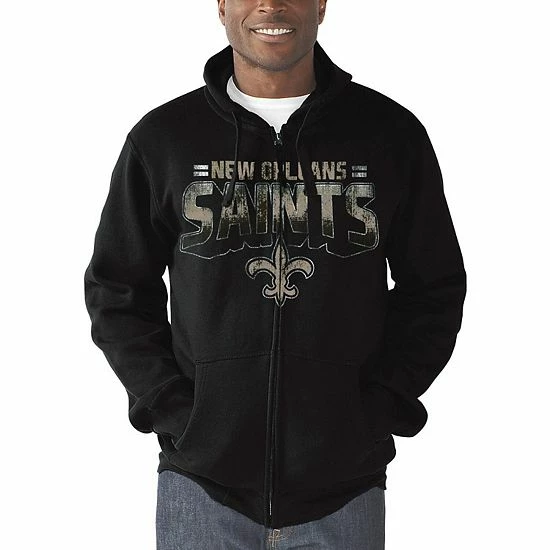 Men's G-III Sports by Carl Banks Black New Orleans Saints Perfect Season Full-Zip Hoodie Men's G-III Sports By Carl Banks Black New Orleans Saints Perfect Season Full-Zip Hoodie -G-III Sales Store unnamed file 745