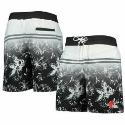 Men's G-III Sports By Carl Banks Black Cleveland Browns Island Volley Swim Shorts