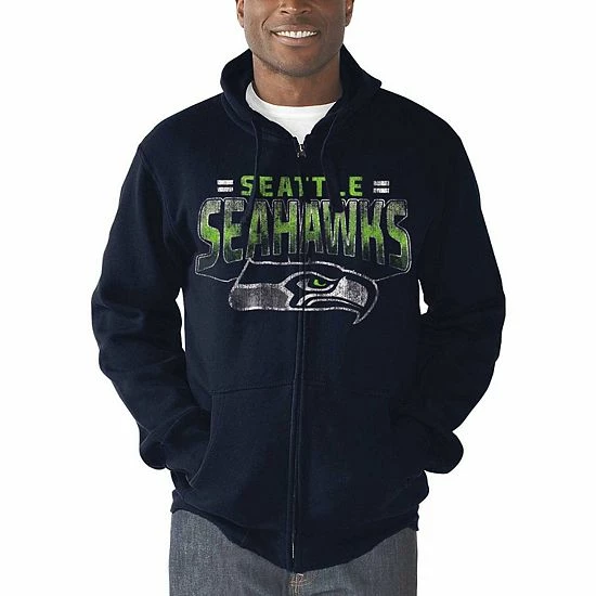 Men's G-III Sports by Carl Banks Navy Seattle Seahawks Perfect Season Full-Zip Hoodie Men's G-III Sports By Carl Banks Navy Seattle Seahawks Perfect Season Full-Zip Hoodie -G-III Sales Store unnamed file 785