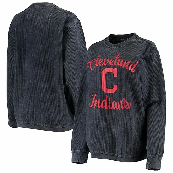 Women's G-III 4Her by Carl Banks Navy Cleveland Indians Script Comfy Cord Pullover Sweatshirt Women's G-III 4Her By Carl Banks Navy Cleveland Indians Script Comfy Cord Pullover Sweatshirt -G-III Sales Store unnamed file 787