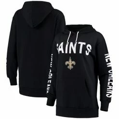 Women's G-III 4Her By Carl Banks Navy New Orleans Saints Extra Point Pullover Hoodie