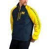 Men's G-III Sports By Carl Banks Navy Michigan Wolverines Point Guard Raglan Half-Zip Jacket