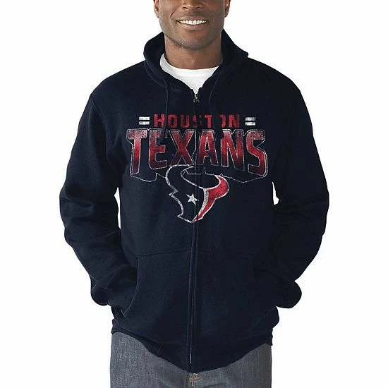 Men's G-III Sports by Carl Banks Navy Houston Texans Perfect Season Full-Zip Hoodie Men's G-III Sports By Carl Banks Navy Houston Texans Perfect Season Full-Zip Hoodie -G-III Sales Store unnamed file 811