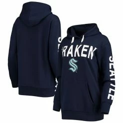 Women's G-III 4Her By Carl Banks Deep Sea Blue Seattle Kraken Extra Inning Pullover Hoodie