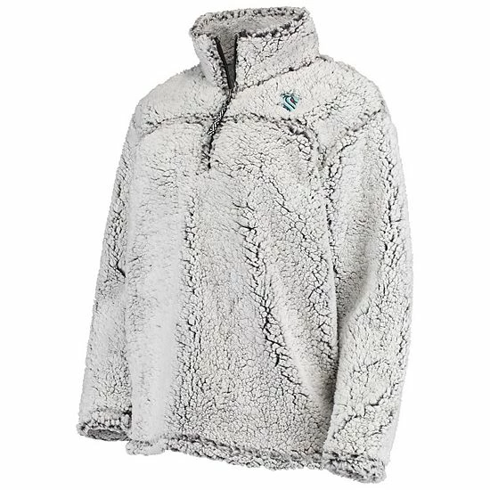 Women's G-III 4Her by Carl Banks Gray Seattle Kraken Sherpa Quarter-Zip Jacket Women's G-III 4Her By Carl Banks Gray Seattle Kraken Sherpa Quarter-Zip Jacket -G-III Sales Store unnamed file 835
