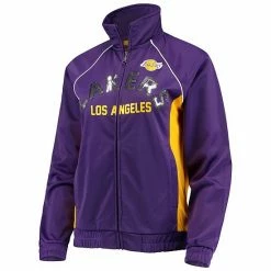 Women's G-III 4Her By Carl Banks Purple/Gold Los Angeles Lakers Backfield Raglan Full-Zip Track Jacket -G-III Sales Store unnamed file 841