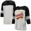 Women's G-III 4Her By Carl Banks White/Black Washington Commanders First Team 3/4-Sleeve Mesh Top