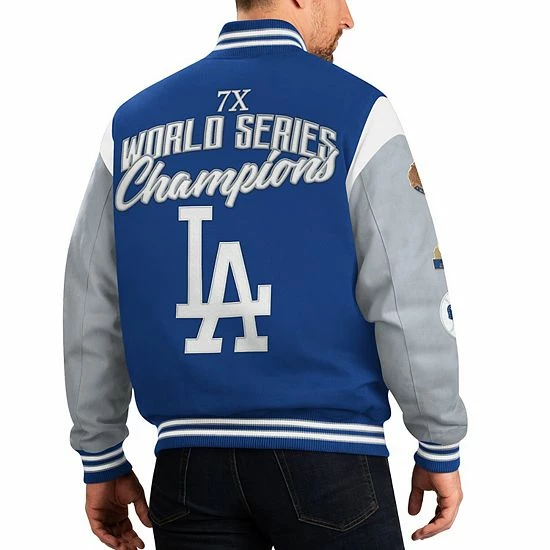 Men's G-III Sports by Carl Banks Royal Los Angeles Dodgers Franchise Full-Snap Varsity Jacket Men's G-III Sports By Carl Banks Royal Los Angeles Dodgers Franchise Full-Snap Varsity Jacket -G-III Sales Store unnamed file 861