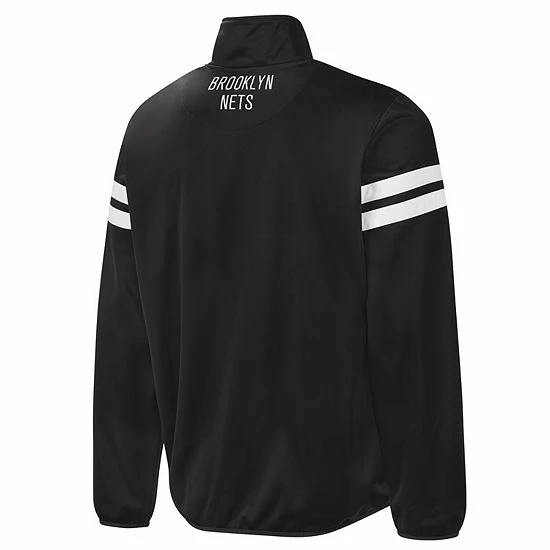 Men's G-III Sports By Carl Banks Black Brooklyn Nets Power Pitcher Full-Zip Track Jacket - Image 4