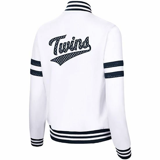 Women's G-III 4Her By Carl Banks White Minnesota Twins Pre-Game Full-Zip Track Jacket 4 Women's G-III 4Her By Carl Banks White Minnesota Twins Pre-Game Full-Zip Track Jacket - Image 4