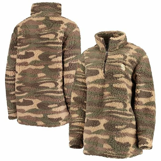 Women's G-III Sports by Carl Banks Camo Seattle Kraken Sherpa Quarter-Zip Jacket Women's G-III Sports By Carl Banks Camo Seattle Kraken Sherpa Quarter-Zip Jacket -G-III Sales Store unnamed file 911