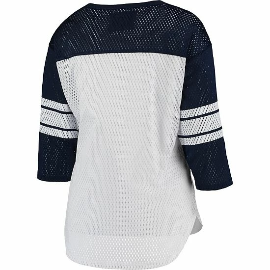 Women's G-III 4Her by Carl Banks White/College Navy Seattle Seahawks First Team Three-Quarter Sleeve Mesh T-Shirt Women's G-III 4Her By Carl Banks White/College Navy Seattle Seahawks First Team Three-Quarter Sleeve Mesh T-Shirt -G-III Sales Store unnamed file 942