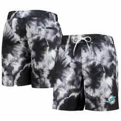 Men's G-III Sports By Carl Banks Black Miami Dolphins Splash Volley Swim Shorts