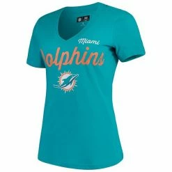 Women's G-III 4Her By Carl Banks Aqua Miami Dolphins Post Season V-Neck T-Shirt 2 Women's G-III 4Her By Carl Banks Aqua Miami Dolphins Post Season V-Neck T-Shirt -G-III Sales Store unnamed file 96