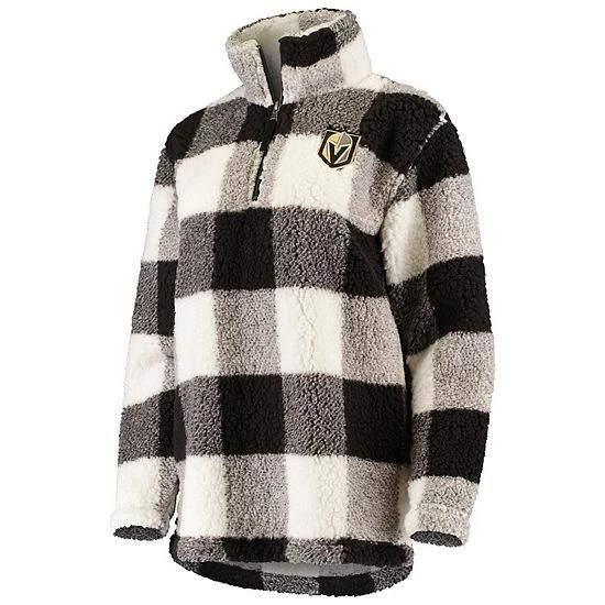 Women's G-III 4Her by Carl Banks Black/White Vegas Golden Knights Plaid Sherpa Quarter-Zip Jacket Women's G-III 4Her By Carl Banks Black/White Vegas Golden Knights Plaid Sherpa Quarter-Zip Jacket -G-III Sales Store unnamed file 968