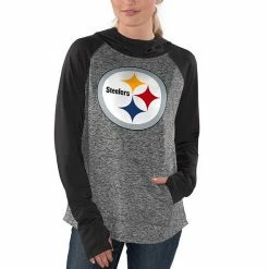 Women's G-III 4Her By Carl Banks Heathered Gray/Black Pittsburgh Steelers Championship Ring Pullover Hoodie -G-III Sales Store unnamed file 984